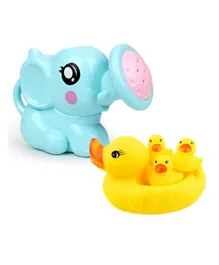 Star Babies Rubber Ducks with Watering Kettle Toy - Blue/Yellow