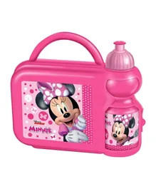 Minnie Mouse School Lunch Box and Water Bottle Combo Set - Pink