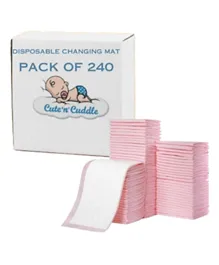 Cute 'n' Cuddle Disposable Changing Mats Pink - Pack of 240