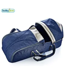 Babyjem Denim Port Carry Cot - Baby Blue
