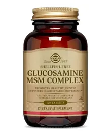 SOLGAR Glucosamine MSM Complex Shellfish-Free - 120 Tablets