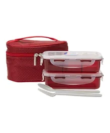 Lock & Lock Lunch Bag Set Red - 5 Pieces