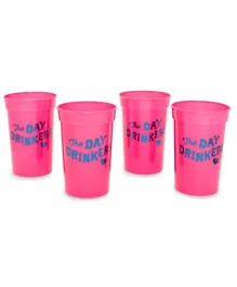 Ban.do Party on Plastic Party Cup Set Day Drinkers Pack of 4 - 453ml