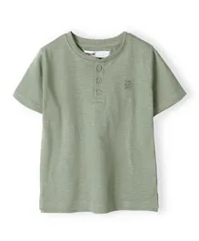 Minoti Embroidered Slub Jersey T-shirt - Green