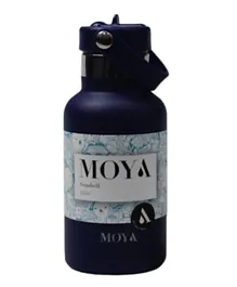 Moya Seashell Insulated Sustainable Water Bottle Navy - 350mL
