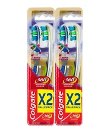 Colgate 360 Advanced Medium Toothbrush Value Pack - Pack of 2