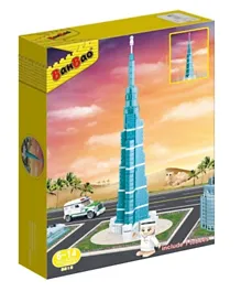 Banbao Burj Khalifa Crystal Clear Blue White 340 Pieces - 37.5 cm