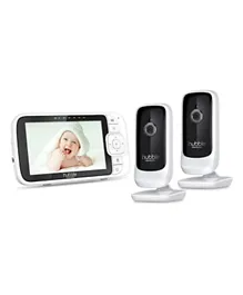 Hubble Connected Nursery View Premium Twin Cameras Video Baby Monitor With 5 Inch Screen - White