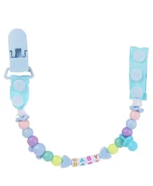 Factory Price Simple Beaded Pacifier Clip - Blue