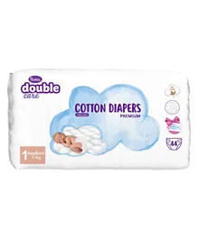 Violeta Diapers Air Dry Premium Cotton Pack of 44 Newborn Size 1 - Free Wipes 20 Pieces
