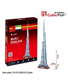 CubicFun LED Burj Khalifa 3D Puzzle Set - 92 Pieces