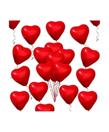 Highlands Red Heart Balloons - 25 Pieces