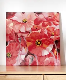 HomeBox Elmer  Poppy Flowers Canvas Printed Framed Picture