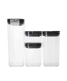 Little Storage White Flip Canister Value Pack - 4 Pieces