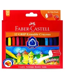 Faber Castell Grip Erasable Crayons Multicolor - Pack of 15