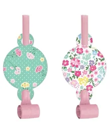 Creative Converting Floral Fairy Sparkle Blowouts With Medallion - Pack of 8