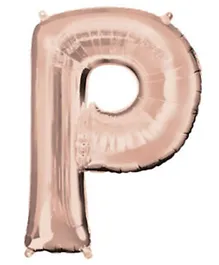 Anagram Letter P Rose Gold Foil Balloon - 40 Inches