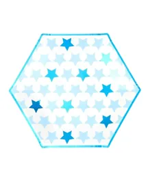 Neviti Little Star Large Paper Plates Blue - 27cm