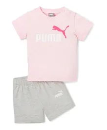 PUMA Minicats Tee & Shorts Set - Pearl Pink