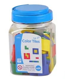Edx Education Colour Tiles 100 Pieces- Multicolour