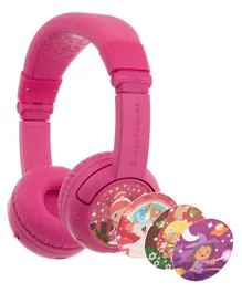 Buddyphones Play Plus Wireless Bluetooth Headphones for Kids - Rose Pink