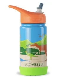 ECOVESSEL Frost Kids Dino Trimax Insulated Water Bottle - 335mL