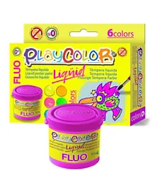 Playcolor Liquid Fluo Paint Set - Pack of 6