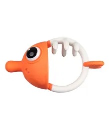 Mombella 3 in 1 Clownfish Soothing & Pop Fidget Sensory Teether Toy - Orange