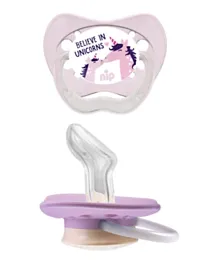 Nip Family Unicorn & Giraffe Silicone Soothers - 2 Pieces