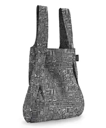 Notabag Original Convertible Tote Backpack Hello World - Grey/Black