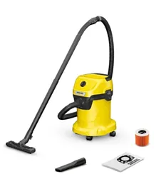 Karcher WD 3 Wet And Dry Vacuum Cleaner 17L 1000W 16281030 - Yellow
