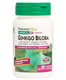 NATURES PLUS Herbal Actives Ginkgo Biloba Capsules - 60 Pieces