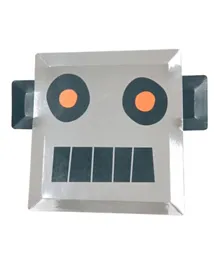 Meri Meri Robot Plates Pack of 8 - Grey
