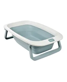 Beaba Eazy Pop Camele'O Bath Tub, Durable, Easy To Store, Non Slip Base, 85.5 x 49.5 x 22 cm, 0 Months+, - Baltic Blue