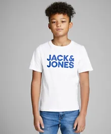 Jack & Jones Junior JJECORP Short Sleeves Tee - White