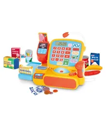 Casdon Cash Register Realistic Toy with Working Calculator & Play Debit Card