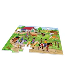 Noris XXL Puzzle Pony Farm 45 Pieces - Multicolor