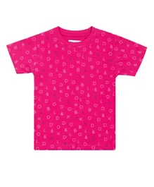 BOLD&KO Signature All Over Print T-shirt - Pink