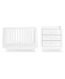 SnuzKot Skandi 2 Piece Baby Nursery Furniture Set - White