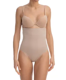 FarmaCell Shape 601 High-Waisted Shaping Control Knickers With Flat Tummy Effect - Nude