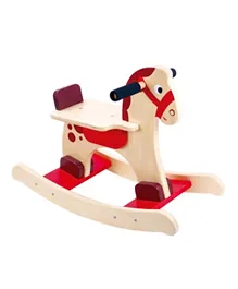 Tooky Toy Wooden Toby The Rocking Horse - Red