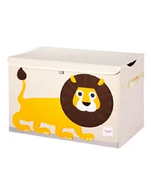 3 Sprouts Toy Chest Lion - Beige Yellow