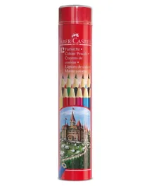 Faber Castell Round Tin Colour Pencils - 12 Pieces