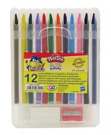 Play Doh Wax Crayon With Eraser And Sharpener - Pack Of 12