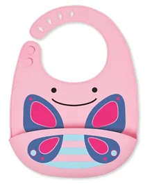 SkipHop  Zoo Fold & Go Silicone Bib - Butterfly
