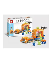 Sembo 5212 Kid's Meal Shop Building Blocks 192+ Pieces - Orange