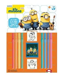 Multiprint Italia Blister Minions Marker Pens and Stamps Art Set - 11 Pieces