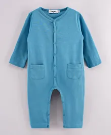 ليه لوتين بدلة أطفال بتصميم مفتوح من الأمام  - أزرق