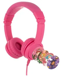 Buddyphones Explore Plus Foldable Headphones with Mic - Rose Pink