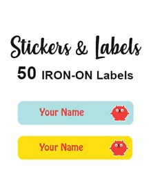 Ladybug Labels Personalised Name Iron-On Labels Jamie - Pack of 50